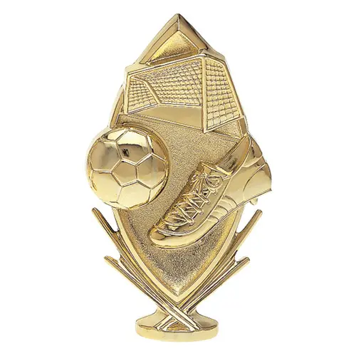 5115-G Soccer Scene Figure, Gold - 5 3/4"