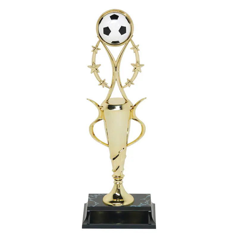 97515-G Spiral Cup Assembled Trophy, Soccer - 13"