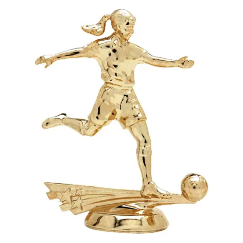 6514-G All Star Figure, Soccer, Female, Gold - 5"