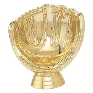31-G Ball Holder Figure, Baseball, Gold - 3"