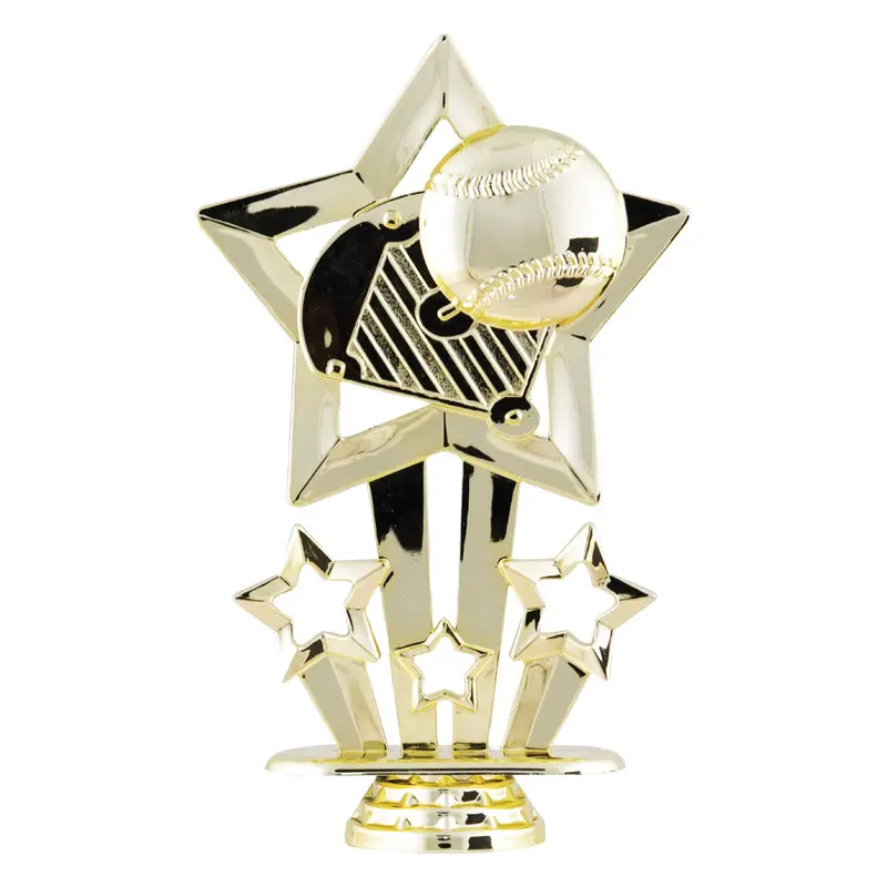F-754 Star Figure, Baseball, Gold - 6"