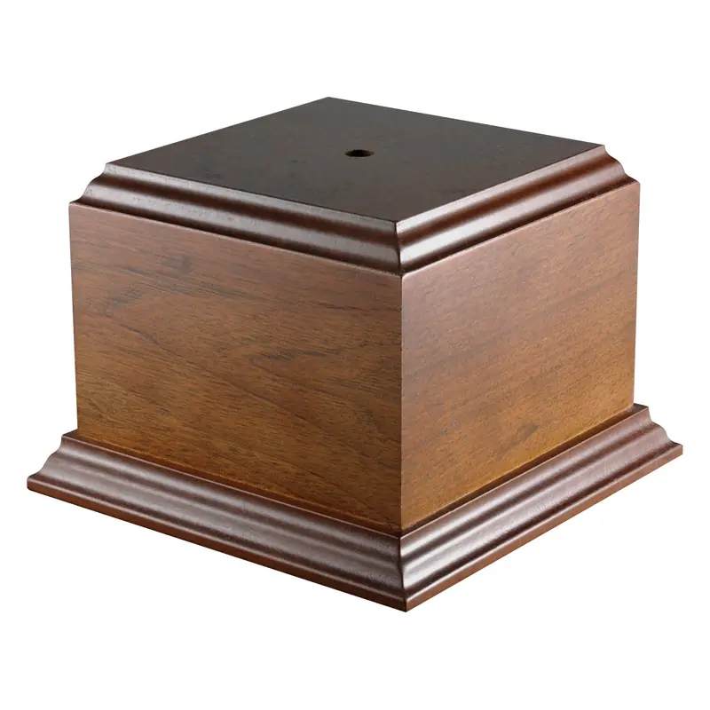 WB-7500 Walnut Veneer Base - 6" x 6" x 4 1/4"