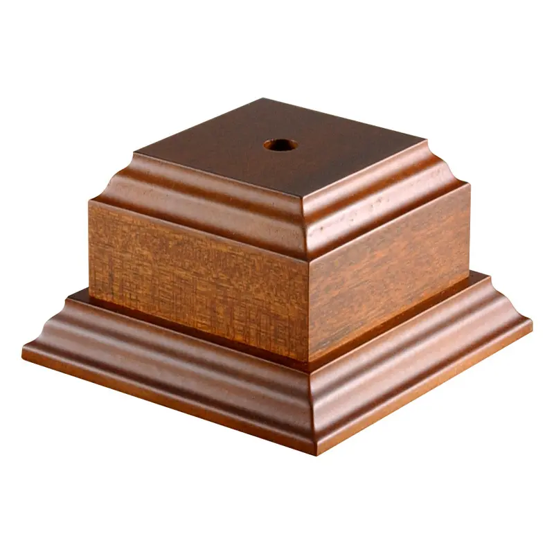 WB-7275 Walnut Veneer Base - 3 3/4" x 3 3/4" x 2 1/8"
