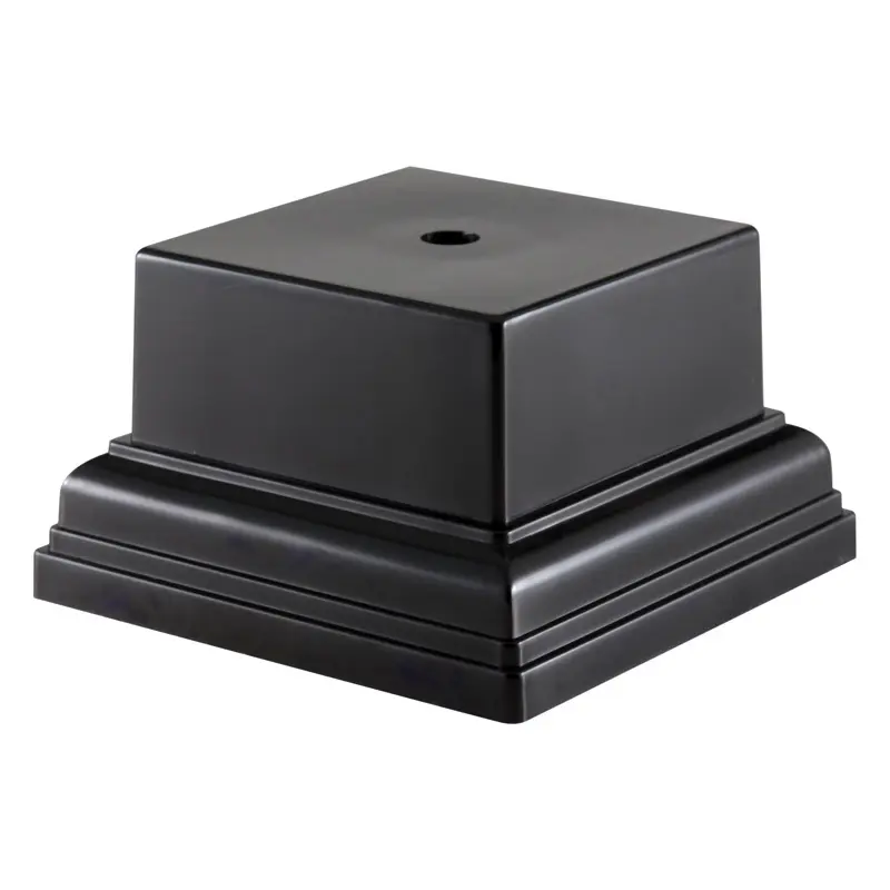 BC-25BK Diamar Plastic Cup Base, Black - 3 1/4" x 3 1/4" x 2"