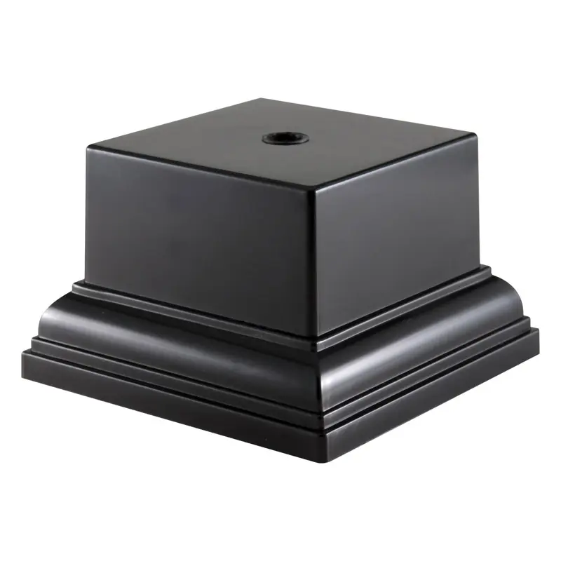 BC-27BK Diamar Plastic Cup Base, Black - 3 3/4" x 3 3/4" x 3 1/2"