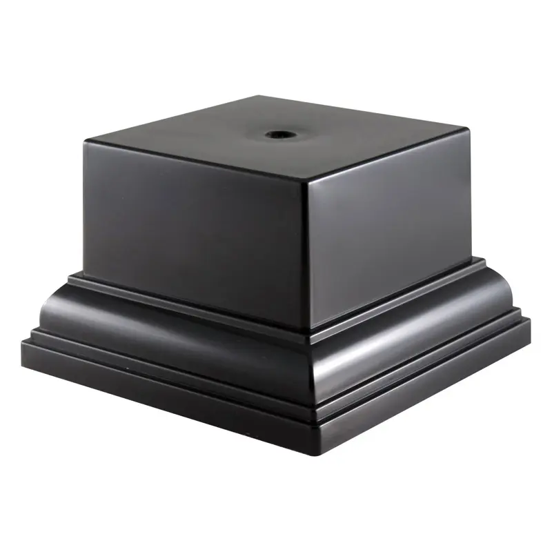 BC-30BK Diamar Plastic Cup Base, Black - 4 1/4" x 4 1/4" x 2 3/4"