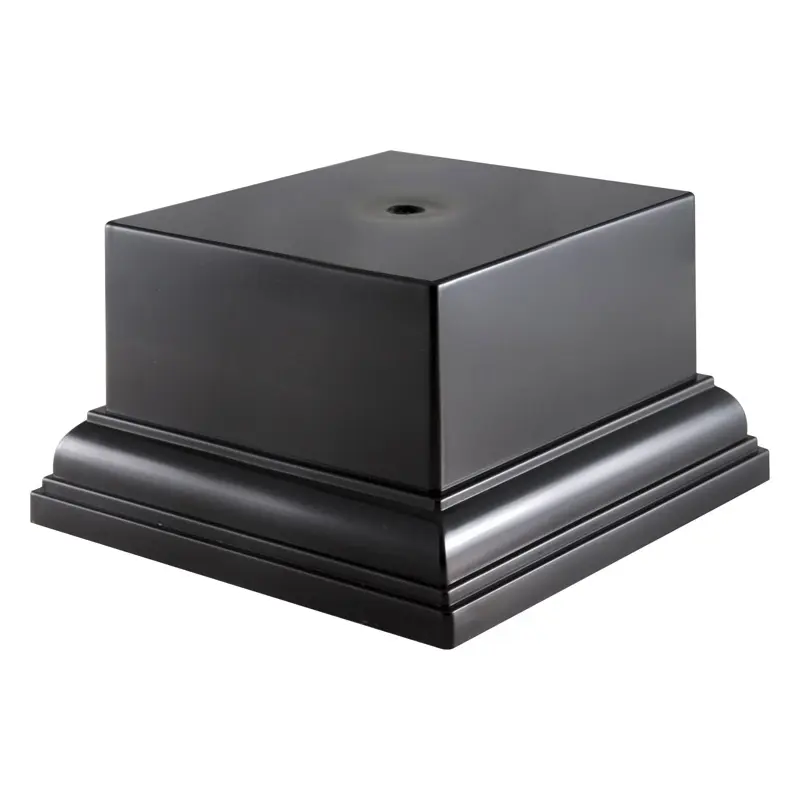 BC-40BK Diamar Plastic Cup Base, Black - 5 1/4" x 5 1/4" x 3"