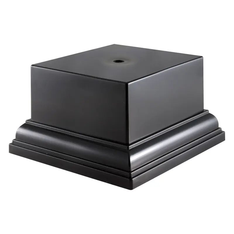 BC-45BK Diamar Plastic Cup Base, Black - 6" x 6" x 4"