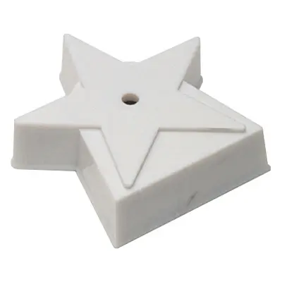 20441-M All Star Plastic Base, White Marble - 4" x 4"