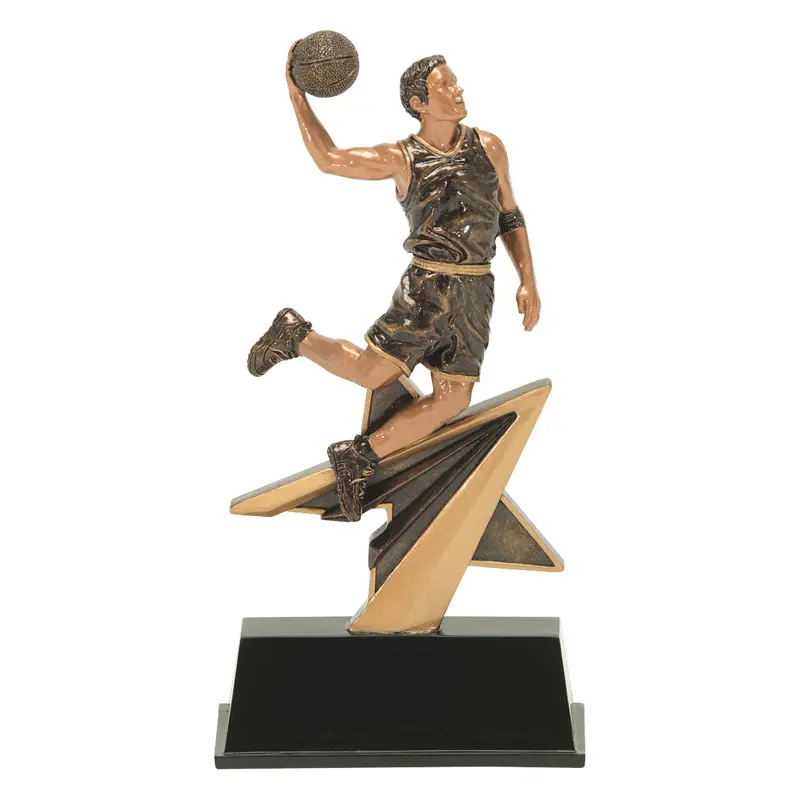92505GS Star Power Sport Resin, Basketball Male - 7"
