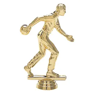 451-G Bowling Figure, Male, Gold - 4 1/4"