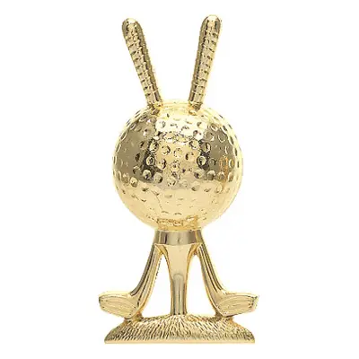 257-G Ball & Clubs Golf Figure, Gold - 3"