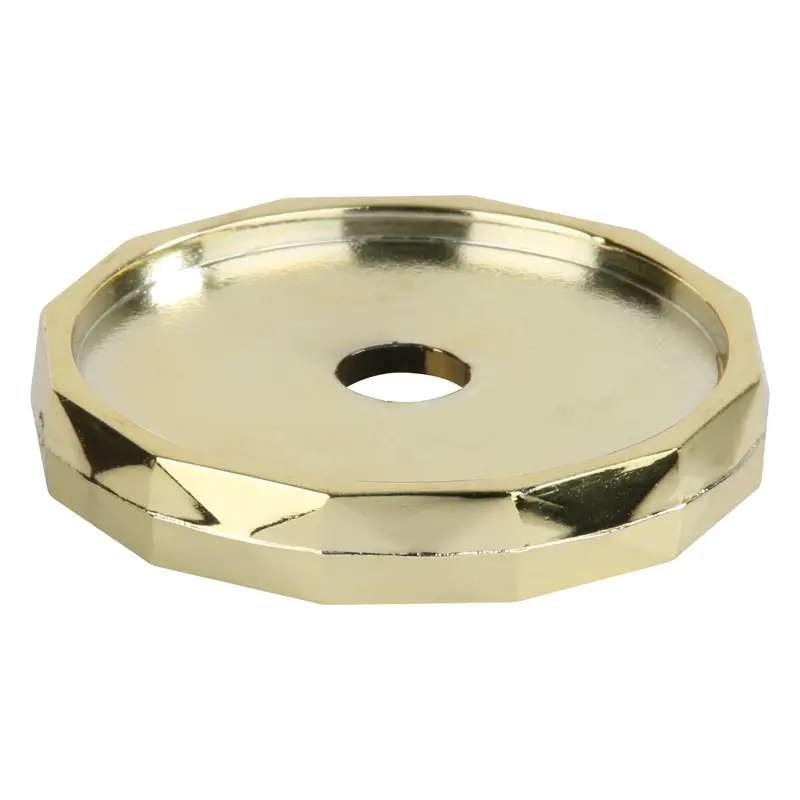 1002-G Diamond Check Lid, Round, Gold - 1 3/4"