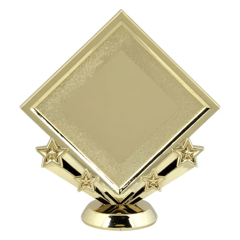 5095-G Diamond Plate Holder Figure, Gold - 5 3/4"