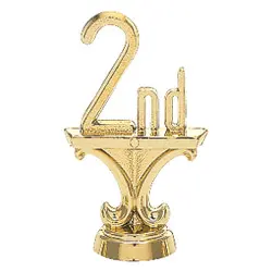 192-G 2nd Place Trim Figure, Gold - 2 1/2" (Plastic Stud)