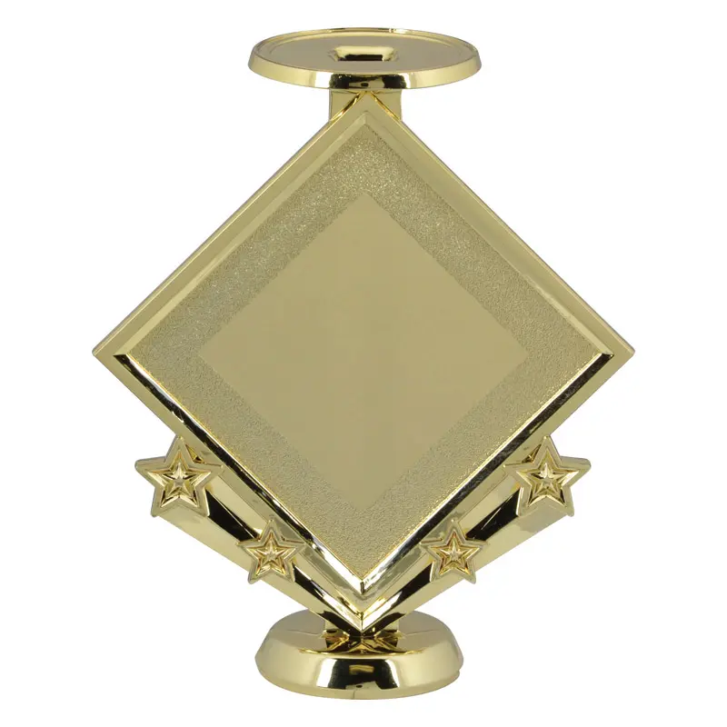 5082-G Diamond Star Plate Holder Riser, Gold - 6"