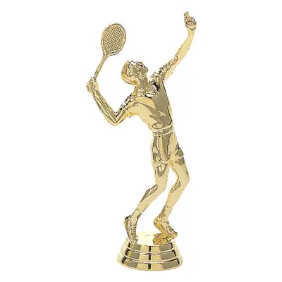 314-G Tennis Figure, Male, Gold - 4 1/4"