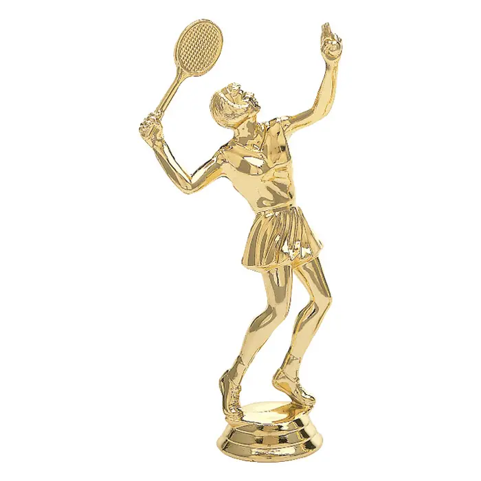 615-G Tennis Figure, Female, Gold - 6 1/2"