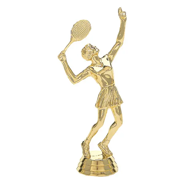 586-G Tennis Figure, Female, Gold - 5 1/2"