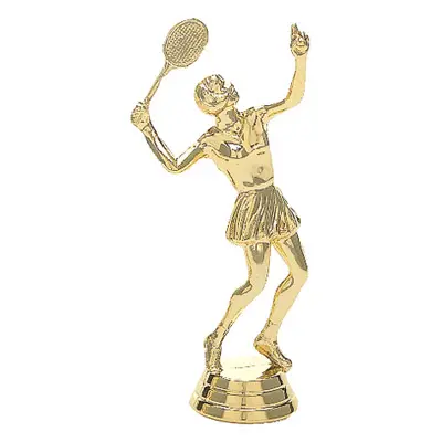 315-G Tennis Figure, Female, Gold - 4 1/4"