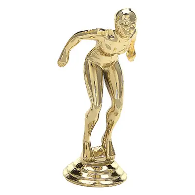 313-G Swimming Figure, Female, Gold - 4 1/4"
