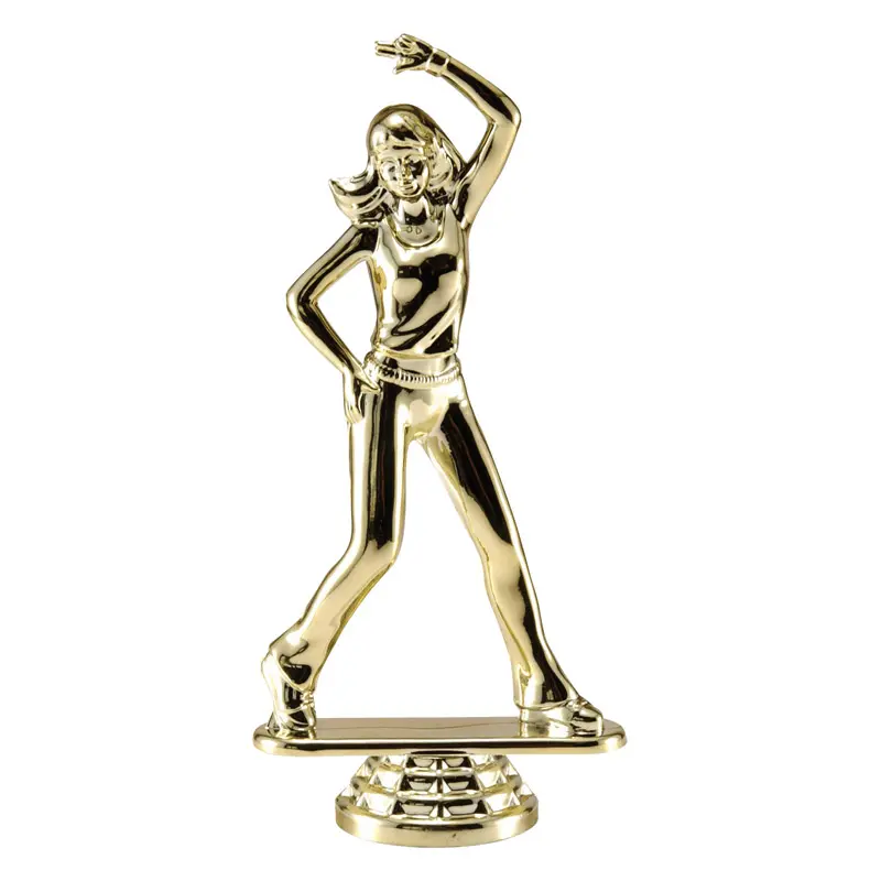 F-559 Modern Dance Figure, Female, Gold - 5 3/4"