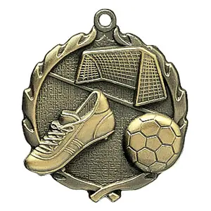 32170-G Wreath Medal, Soccer, Gold - 1 3/4"