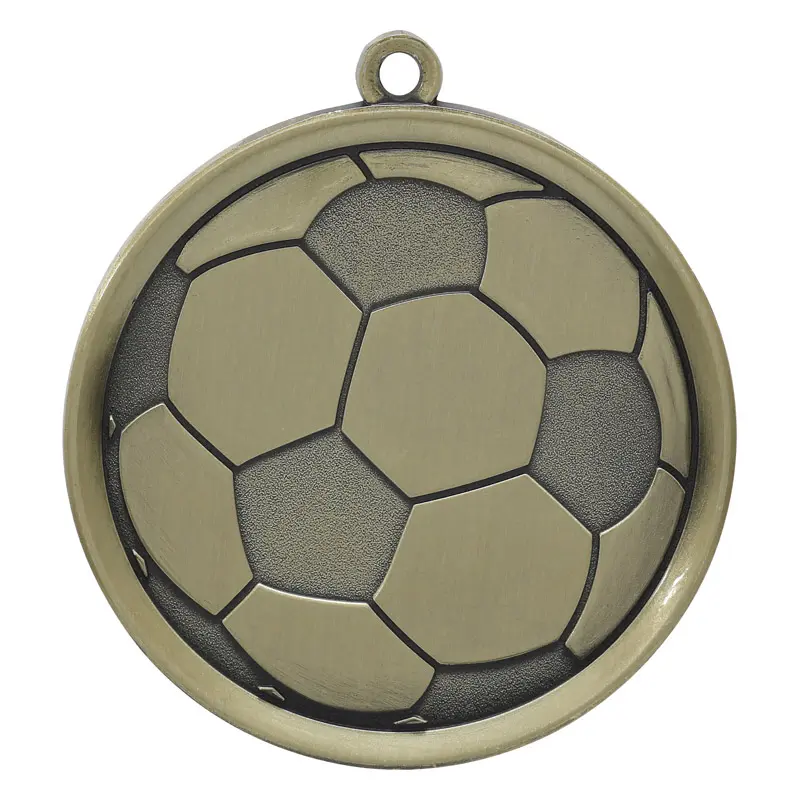 43415-G Mega Medal, Soccer, Gold - 2 1/4"
