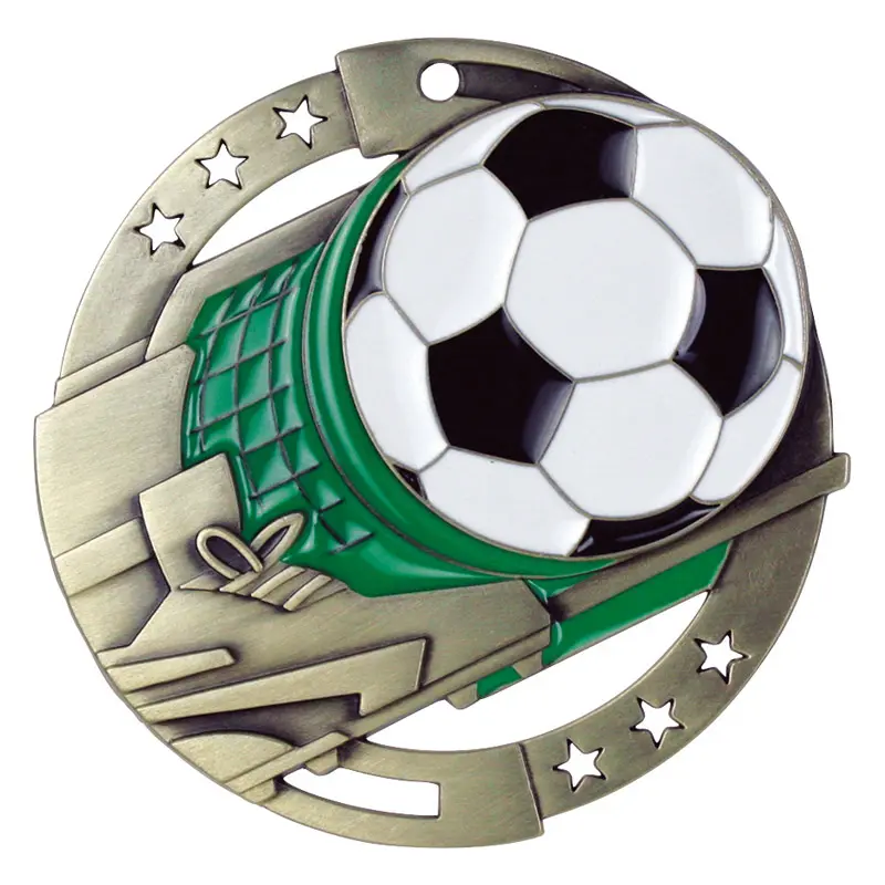 M3SS1G M3XL Medal, Soccer, Gold - 2 3/4"
