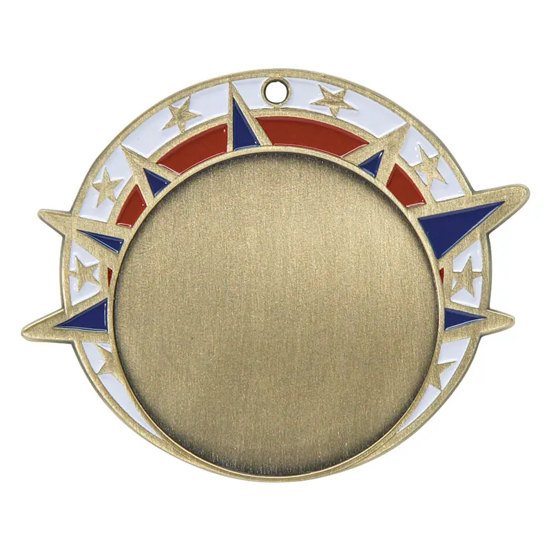 38273-G USA Sport Medal, 2" Holder, Gold - 2 1/2"