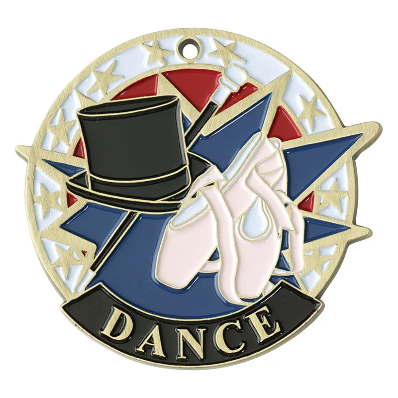 38010-G USA Sport Medal, Dance, Gold - 2"