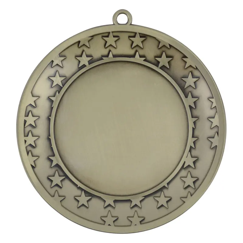 43373-G Star Eclipse Medal, 2" Holder, Gold - 3 1/4"