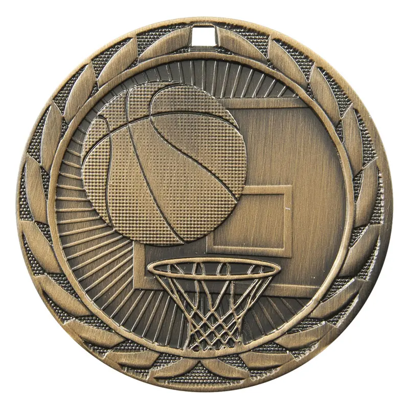 FE-211G FE Iron Medal, Basketball, Gold - 2"