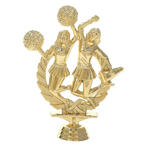 1448-G Double Action Figure, Cheer, Gold - 5 7/8"