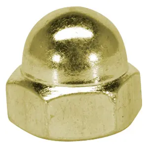1188-G Acorn Cap Nut, Gold - 1/4"