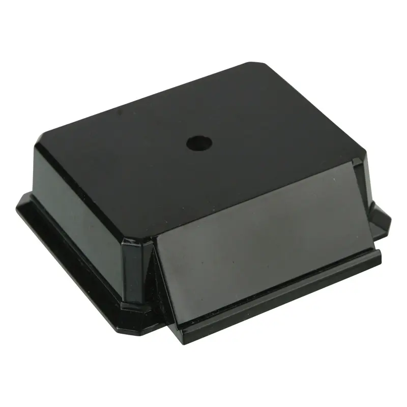 SQ-43B Diamar Square Plastic Base, Black - 3 7/8" x 3 1/2" x 1 1/8"