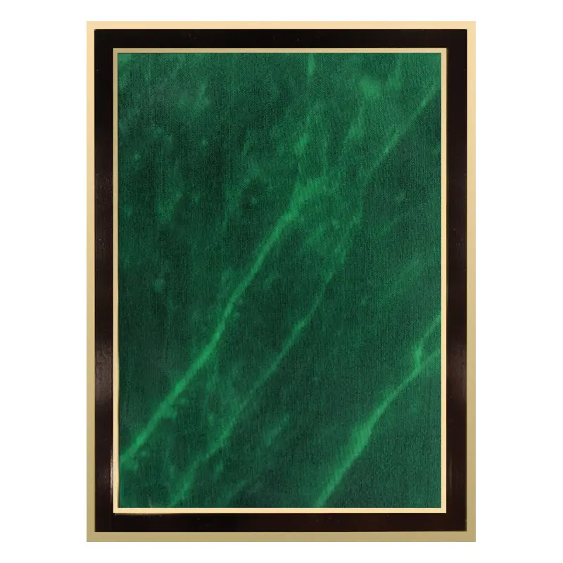 VG-57GN VG Series Brass Plated Plaque Plate, Green - 5" x 7" 