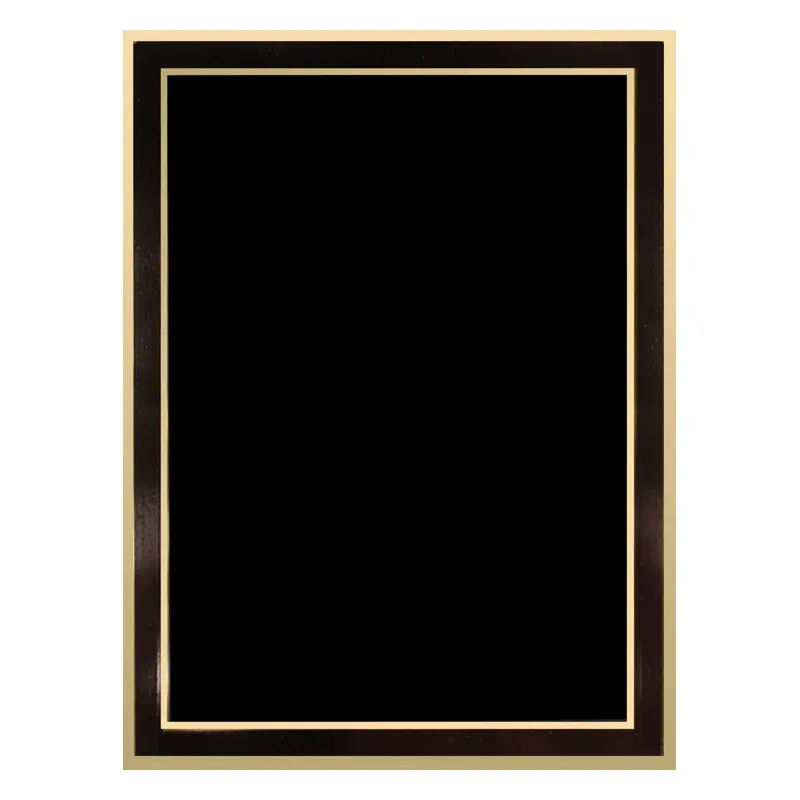 VG-710BK VG Series Brass Plated Plaque Plate, Black - 7" x 10" 