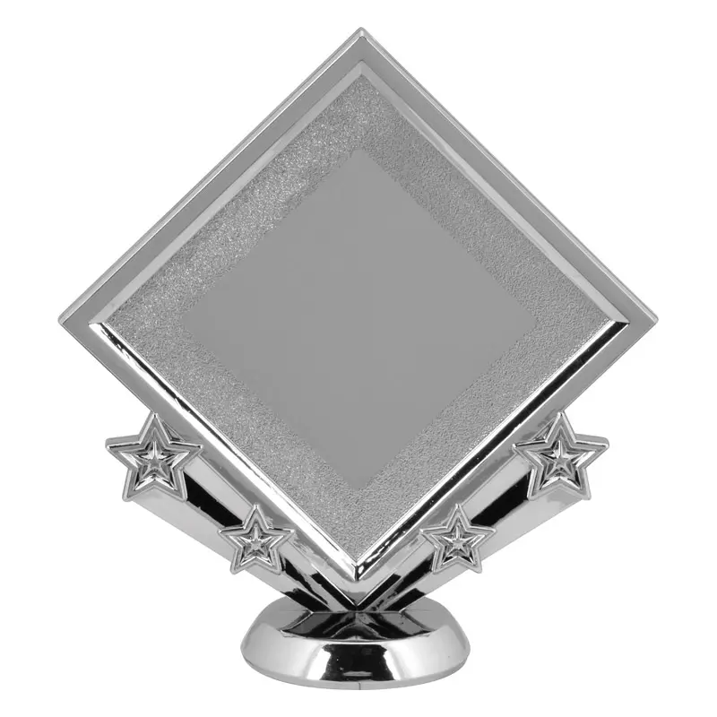 5095-S Diamond Plate Holder Figure, Silver - 5 3/4" 
