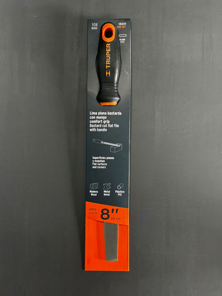 Lima Truper Plana 8"