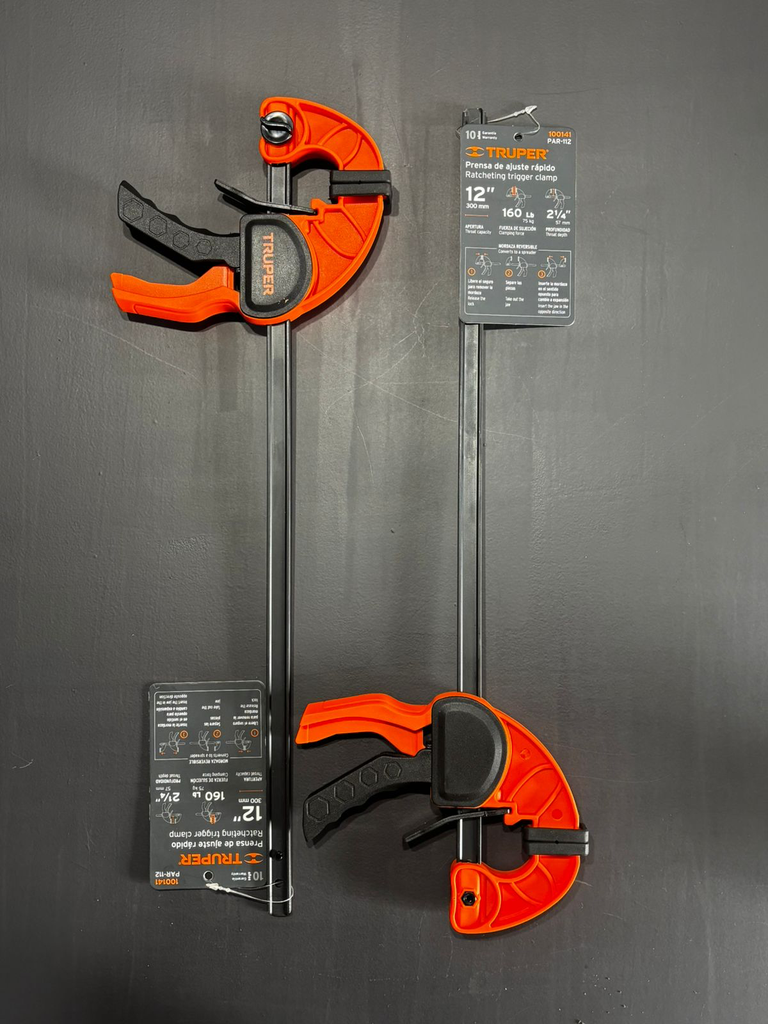 Prensa de Ajuste Rápido Truper 12", 2 Piezas