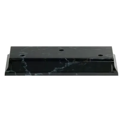 10167KM Sculpted Plastic Base, Black Marble, 3 Holes - 4 1/4" x 8 1/2" x 1"