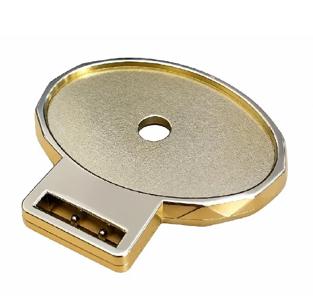 1399-G Diamond Check Lid para Backdrop, Oval, Gold