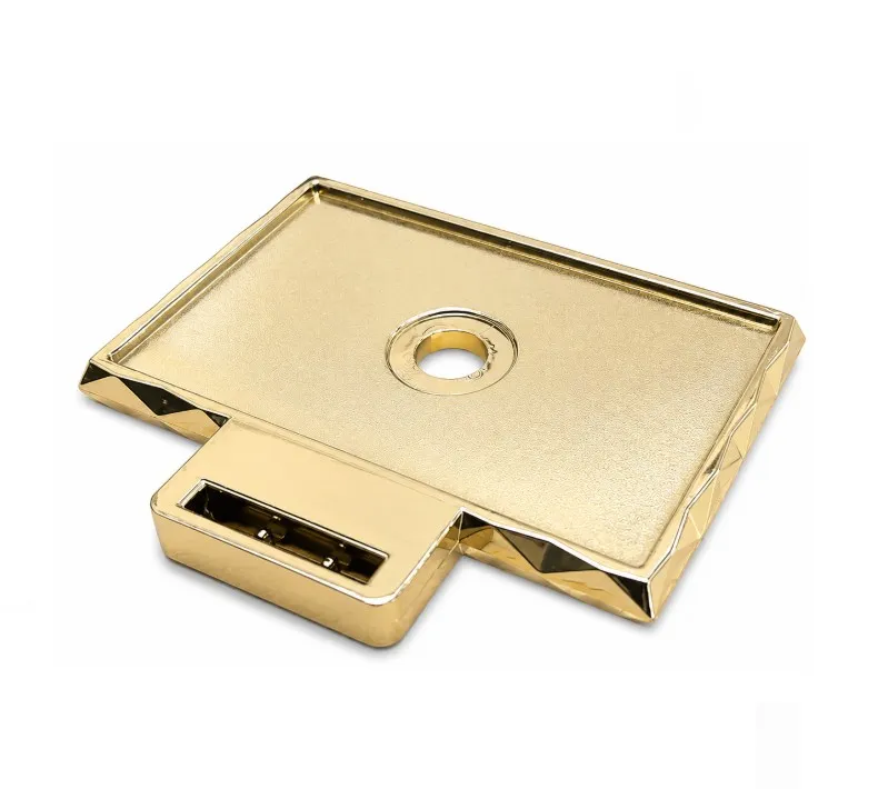 1396-G Diamond Check Lid, Rectangle, Backdrop Gold - 2" x 3"