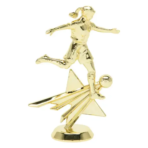 2514-G Star Figure, Soccer, Female, Gold - 6"