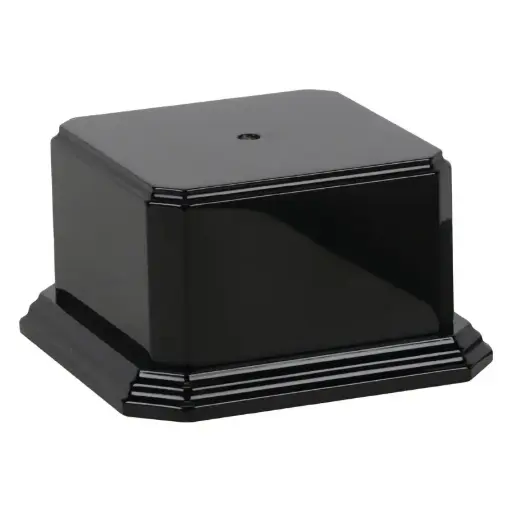 4555-K Monument Base, Black High Gloss - 6 3/4" x 6 3/4" x 3 3/4"