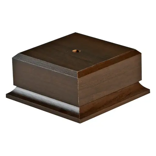 WB-9C Cup Base, Cherry - 4 1/2" x 4 1/2" x 2 1/8"