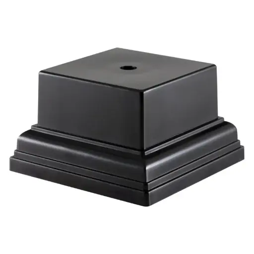 BC-25BK Diamar Plastic Cup Base, Black - 3 1/4" x 3 1/4" x 2"