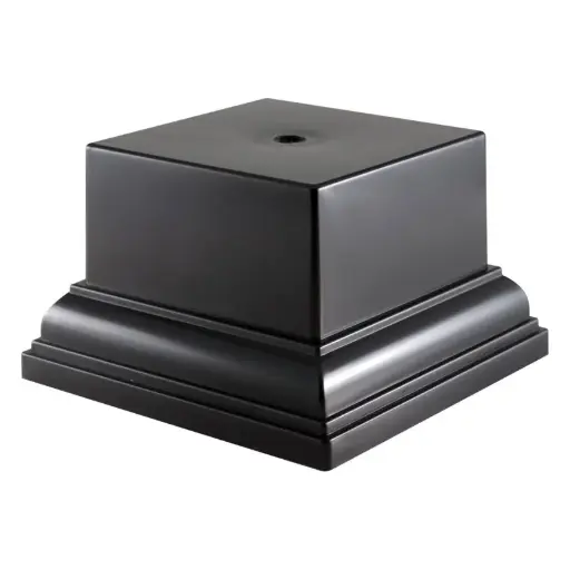 BC-30BK Diamar Plastic Cup Base, Black - 4 1/4" x 4 1/4" x 2 3/4"