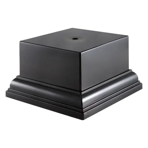 BC-40BK Diamar Plastic Cup Base, Black - 5 1/4" x 5 1/4" x 3"